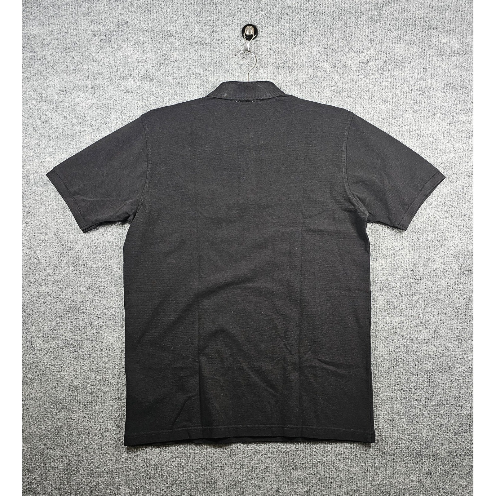 Asket Men's Short Sleeve Organic Cotton Pique Polo Shirt Large Long Black — image 2 of 4